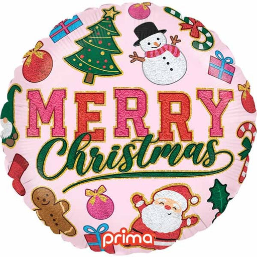 Prima Christmas Patches 18-Inch Foil Balloon