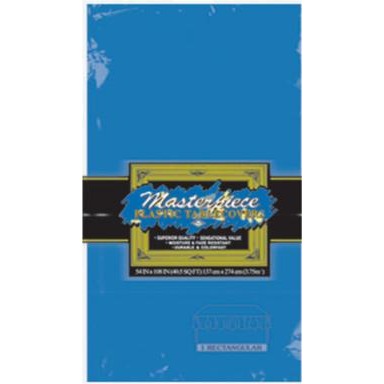 Navy Blue Plastic Table Cover, 54 x 108 Inches