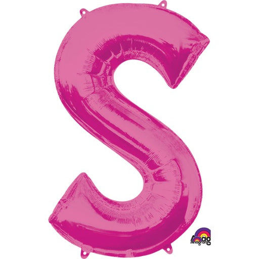 Pink Letter S Balloon, 35 Inch