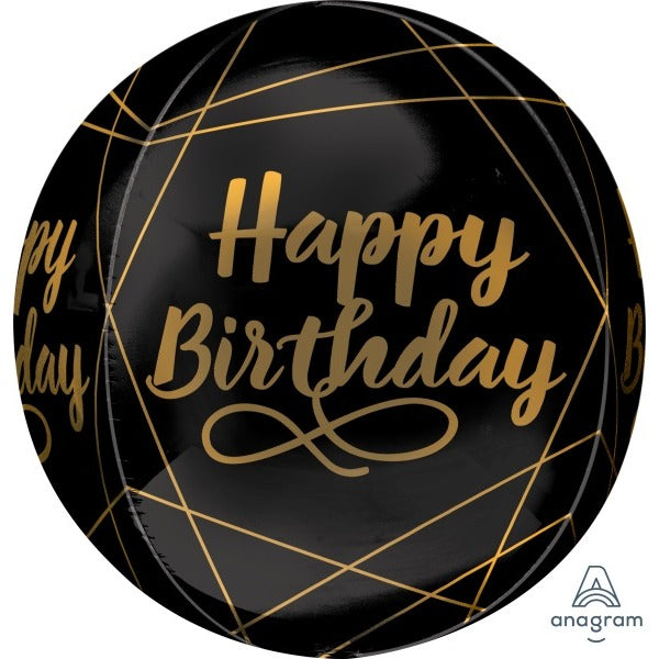Elegant Birthday Orbz Foil Balloon