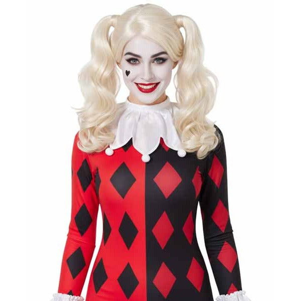 Platinum Blonde Curly Pigtail Wig