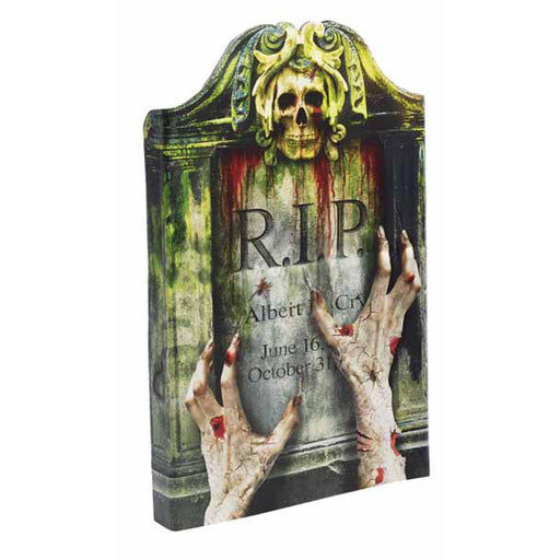 22" Tombstone Hands Skull Photoreal.