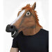 Realistic Horse Head Mask with Faux Fur Mane