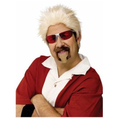 Celebrity Chef Spiky Blonde Wig & Goatee Set
