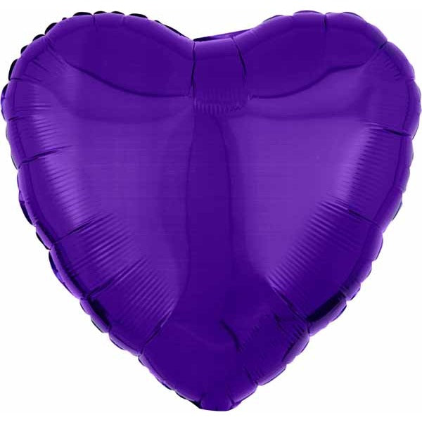 18-Inch Metallic Purple Heart Foil Balloon