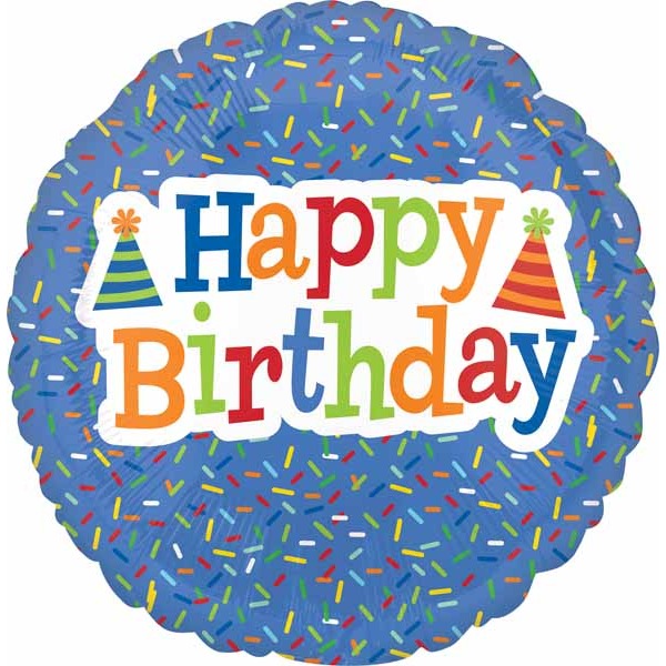 Birthday Sprinkles 18" Foil Balloon