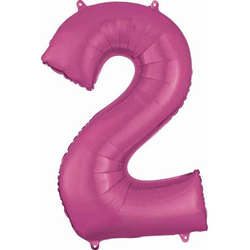 Pink Number 2 Balloon, 26 Inch