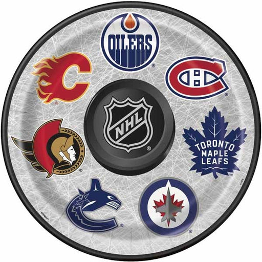 NHL 9-Inch Round Dinner Plates, 8-Pack