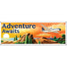 Around the World Banner with 4 Grommets