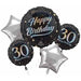 Sparkling 30th Birthday Foil Balloon Bouquet