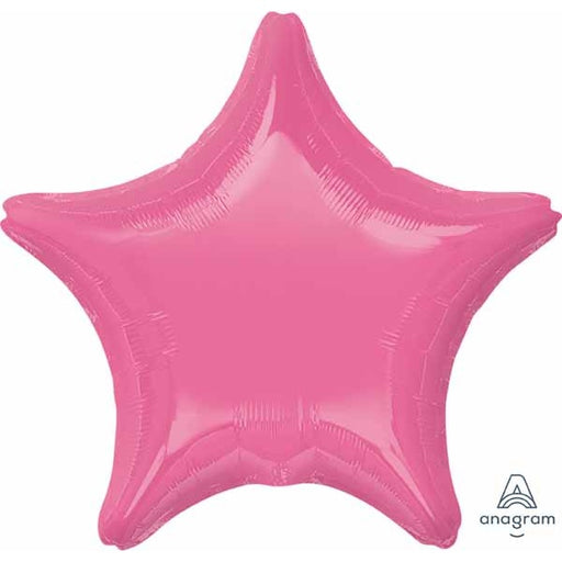 19-Inch Rose Star Foil Balloon, Flat