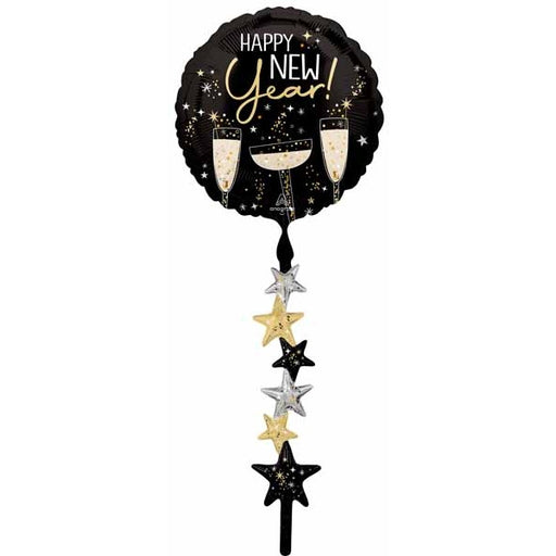 Bubbly New Year 67-Inch AirWalker Foil Balloon