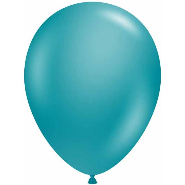 TUFTEX 11" Metallic Teal Latex Balloons, 100 Count