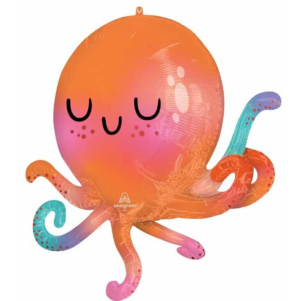 Cute Octopus 30-Inch Shaped Foil Balloon