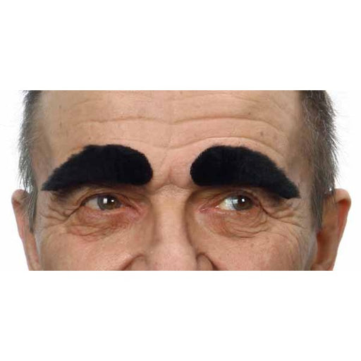 Black Self-Adhesive Costume Eyebrows, 6 cm x 3 cm