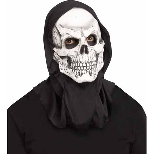 Grey Skull Mask with Hood