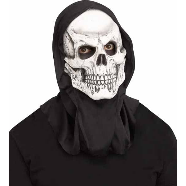Grey Skull Mask with Hood