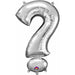 34 Inch Silver Question Mark Foil Balloon