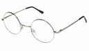 Round Silver Costume Glasses with Clear Lenses