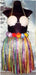 18-Inch Flower-Trim Hula Skirt with 36-Inch Waist