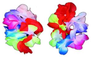 Multicolor Flower Wristbands, 1 Pair