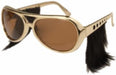 Elvis Style Costume Glasses with Sideburns