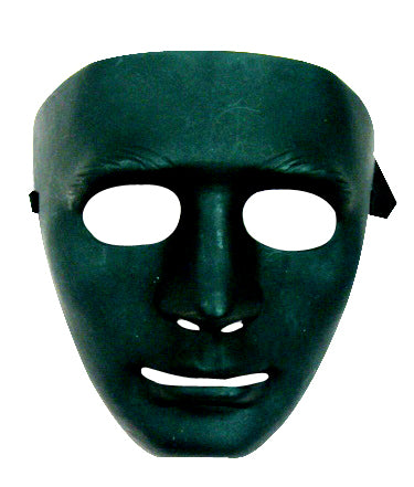 Black Plastic Costume Face Mask
