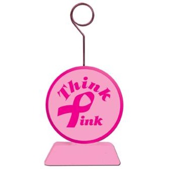 Pink Ribbon Photo and Balloon Holder, 6 oz