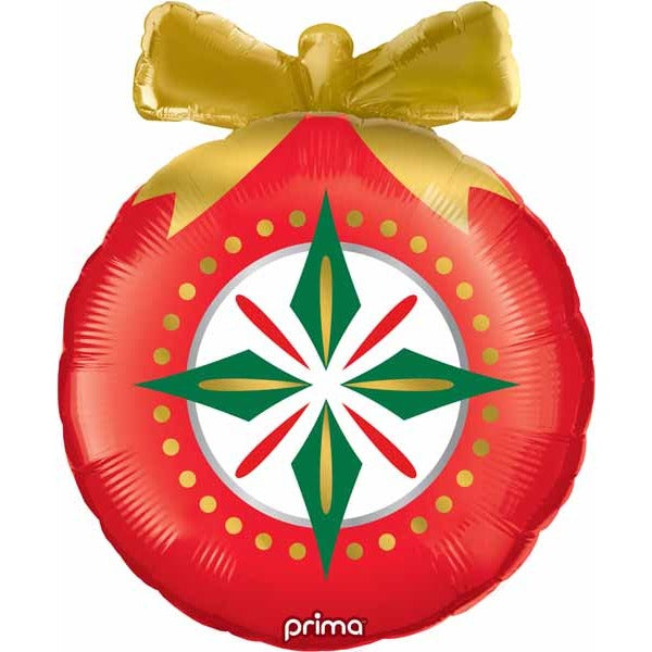 Prima Christmas Ornament Foil Balloon, 22 Inch