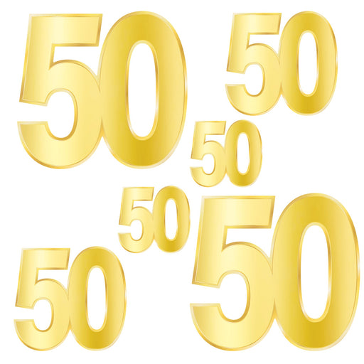 "50" Foil Birthday Cutouts