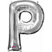 32-Inch Silver Letter P Foil Balloon