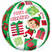 Santa & Elf Christmas 16-Inch Orbz Foil Balloon
