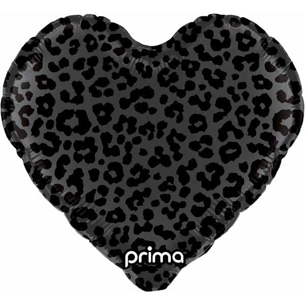 Prima Leopard Print Heart Foil Balloon, 18 Inch