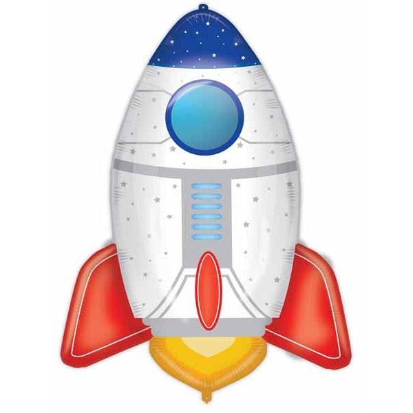 Space Rocket Supershape Foil Balloon, 27.5 Inches