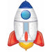 Space Rocket Supershape Foil Balloon, 27.5 Inches