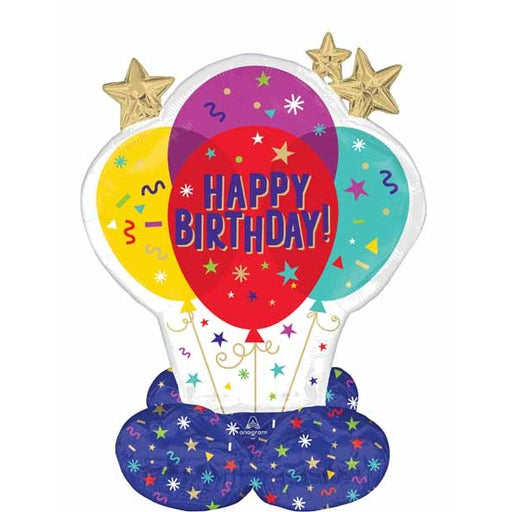 Happy Birthday Party Balloons 33" AirLoonz Junior Foil Balloon