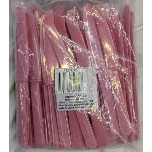 Dusty Rose Plastic Knives, 50 Count