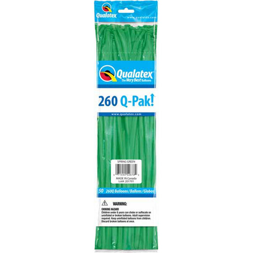 260 Spring Green Latex Balloons - Pack Of 50.