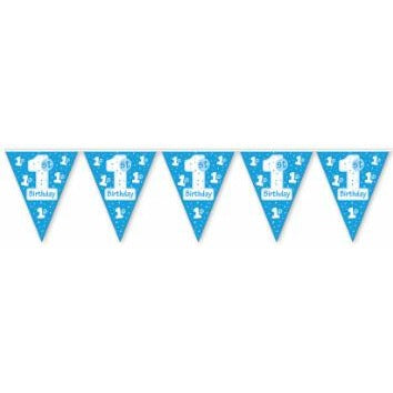 1st Birthday All-Weather Pennant Banner, 12 ft