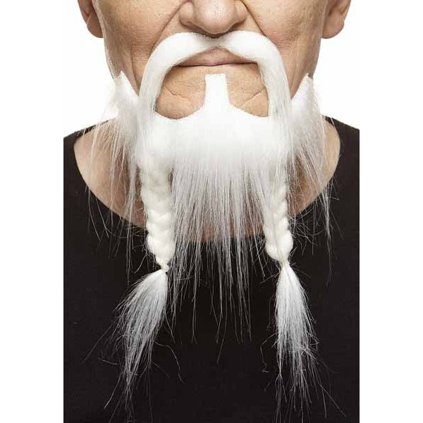 MOUSTACHE & BEARD WHITE 17 CM X 24 CM