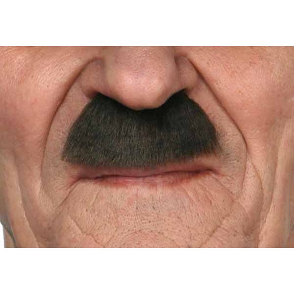 Dark Brown Self-Adhesive Costume Moustache, 6 x 2.5 cm
