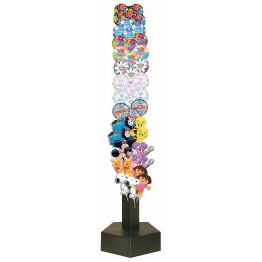 Black Corrugated Tower Display for Air-Filled Balloons