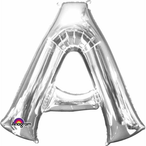 34 Inch Silver Letter A Foil Balloon