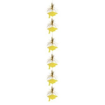 Gold Graduation Cap Firework Stringers, 7 ft