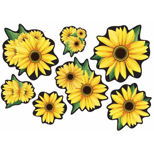 Double-Sided Sunflower Cutouts, 7 Count