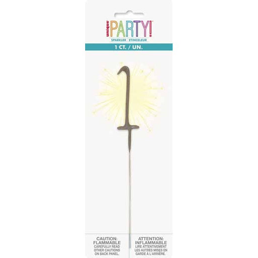 SPARKLER 7" SILVER NUMBER 1 1PK