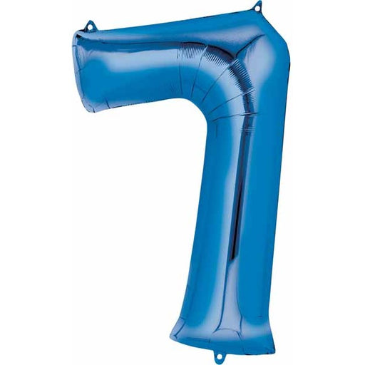 Blue Number 7 Balloon, 26 Inch