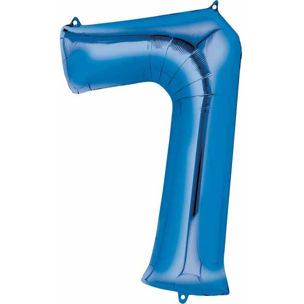 34-Inch Blue Number 7 Foil Balloon