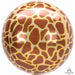 Giraffe Print Animalz Orbz Foil Balloon, 16 Inch