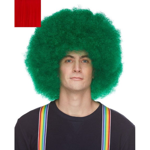 Red Afro Costume Wig